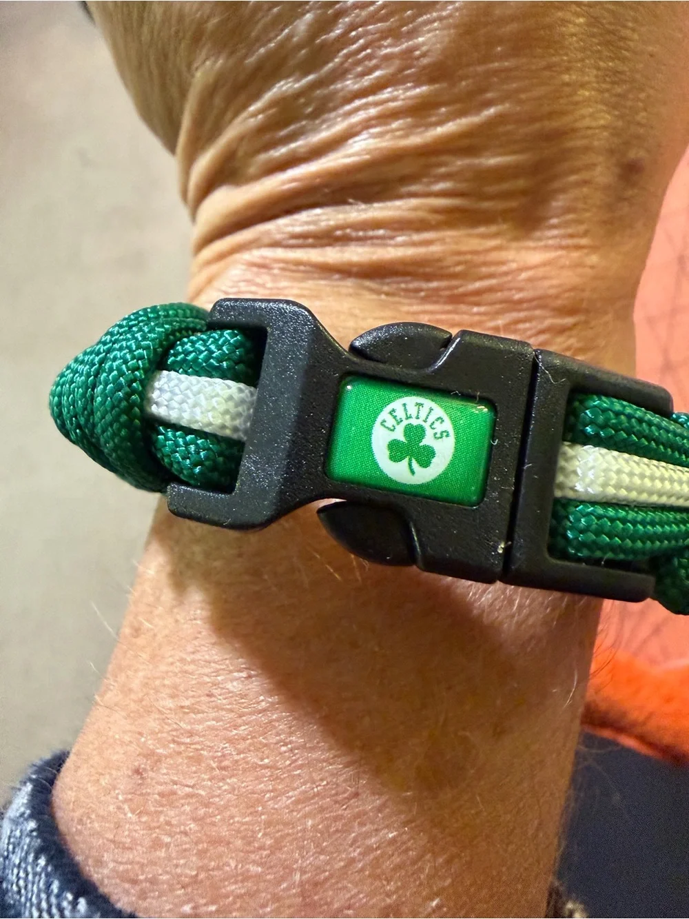 Boston Celtics Paracord Bracelet Green White NBA Shamrock 9” Fan Jewelry